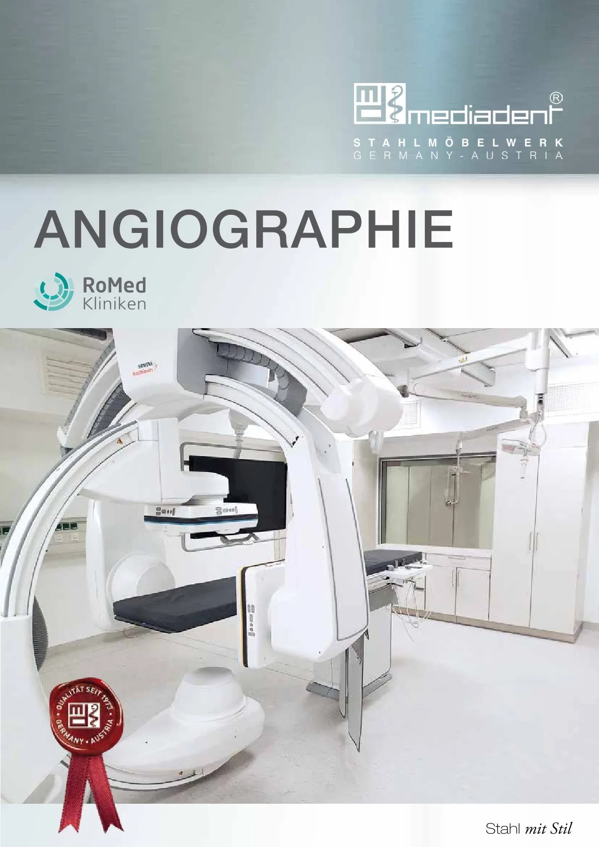 Titelseite des Prospekts Angiographie