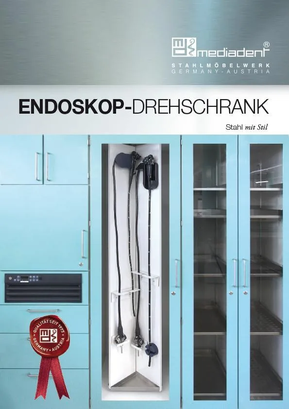 Titelseite des Prospekts Endoskop-Drehschrank