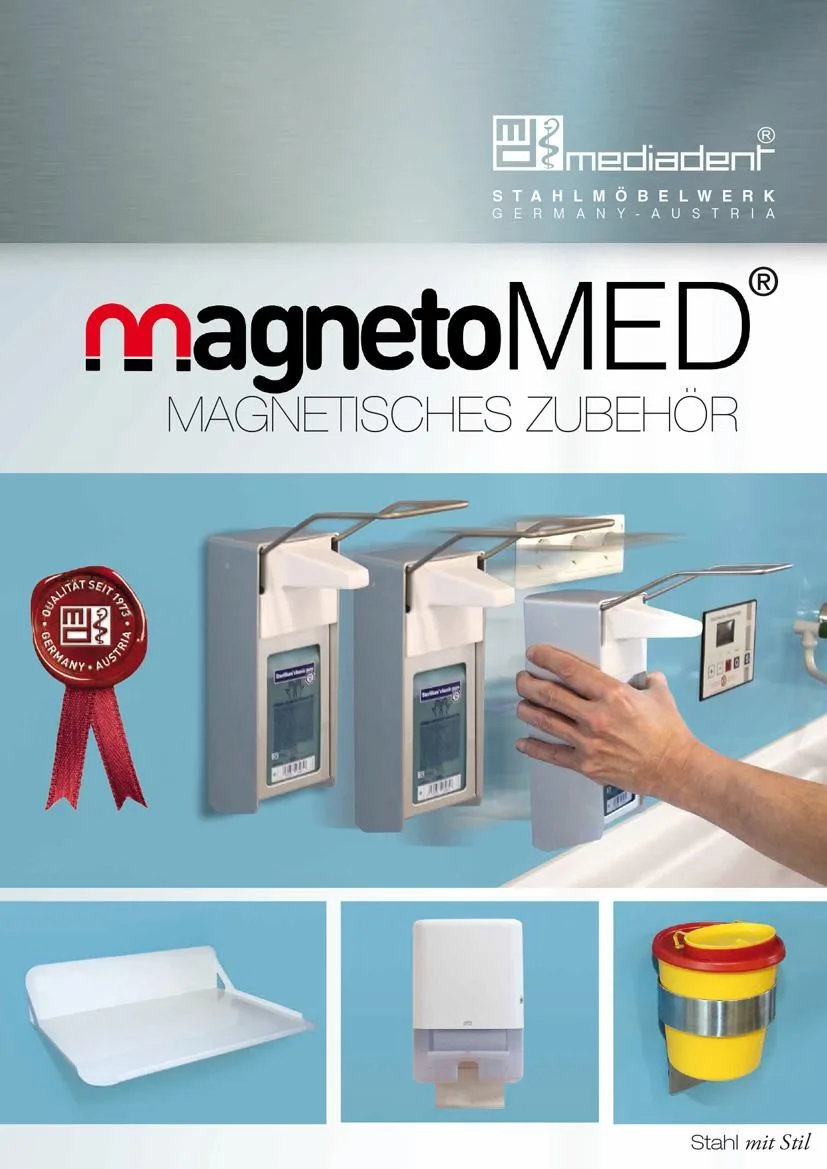 Titelseite des Prospekts magnetoMED® Magnetisches Zubehör